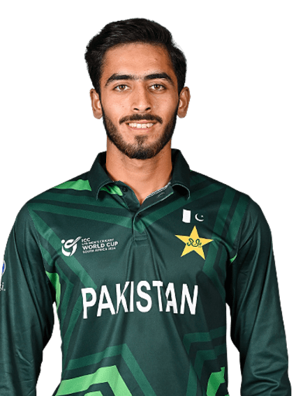 Arafat Minhas - official ICC headshot in Pakistan kit