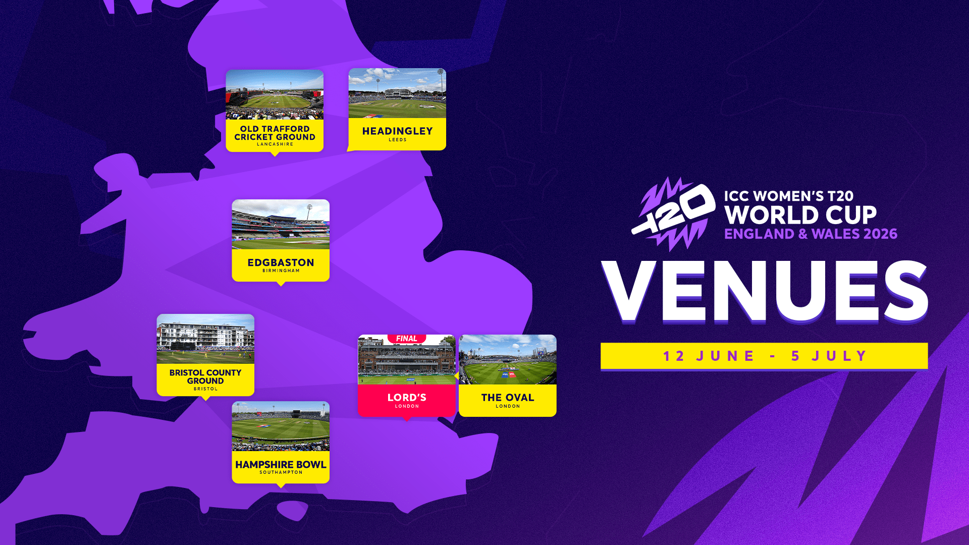 Logo of ICC Women's T20 World Cup, 2026 Venues