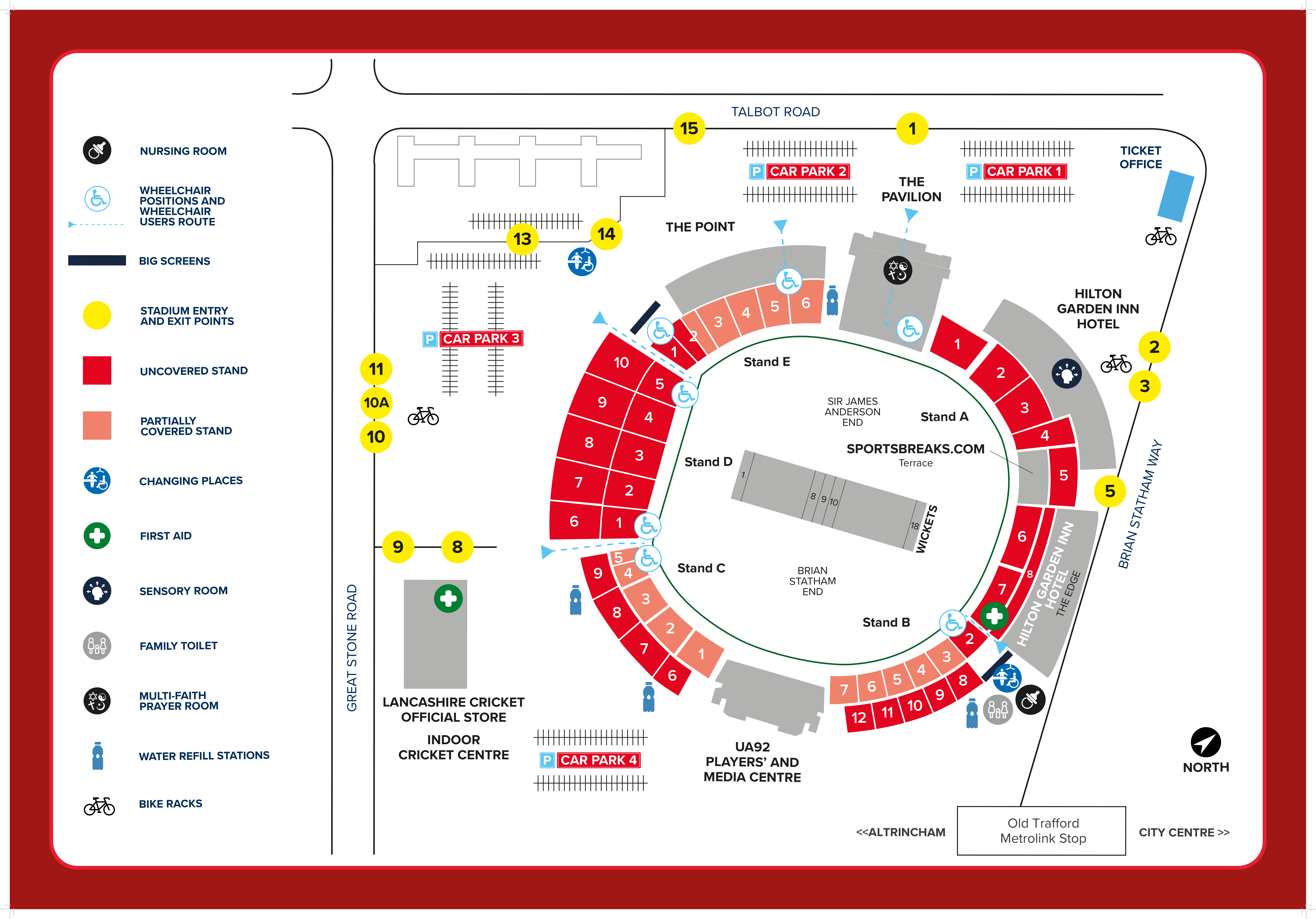Old Trafford Stadium Map ICC Women's T20 World Cup, 2026