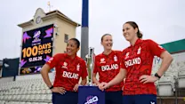 England stars help celebrate 100 days until Women's T20WC
