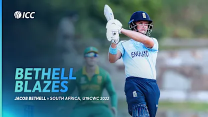Logo of Jacob Bethell's quickfire 88 against South Africa in 2022 | U19 Cricket World Cup