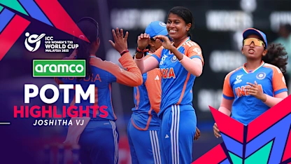 Logo of Joshitha shines for India with brace | POTM Highlights | U19WC 2025