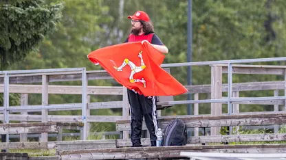 260817 Bulgaria Vs Isle of Man – Manx fan in the crowd