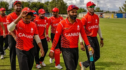 Logo of Led by Navneet Dhaliwal (3/15) and Saad Zafar (3/30), Canada recorded their third win of the tournament in as many games to consolidate their position at the top of the table