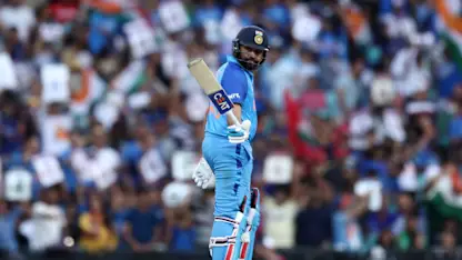 Logo of Rohit Sharma unleashes the big hits during half-century | Highlights | T20WC 2022