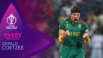 Logo of Every Gerald Coetzee wicket | CWC23
