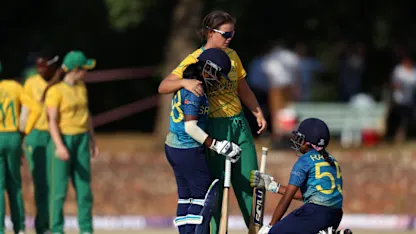 Logo of A thrilling final over as South Africa win by a run | U19 Women's T20WC