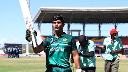 Logo of Captain fantastic Qasim Akram makes history for Pakistan with brilliant century and five-wicket haul
