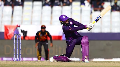 Logo of Richie Berrington smashes 97m six
