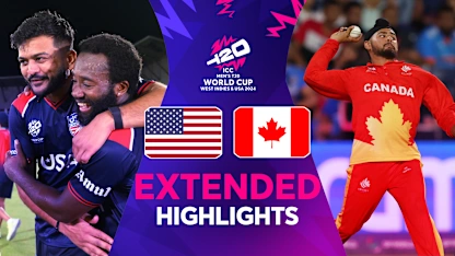 Logo of Jones' amazing innings guides co-hosts home | USA v Canada | T20 World Cup