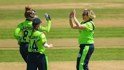 Logo of Ciara Metcalfe (right) picked up her 100th wicket for Ireland