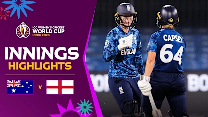 Late fireworks propel England to 244/9 | Innings Highlights | CWC25