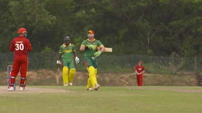 Logo of WCL 4 - Vanuatu celebrate after victory over Denmark