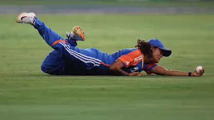 Logo of Radha Yadav takes a stunner to give India the perfect start | WT20WC 2024