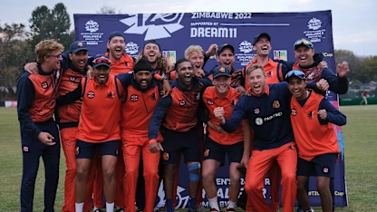 Logo of Bas de Leede elated after Netherlands qualify for T20 World Cup 2022 | ICC Men's T20WC Qualifier B