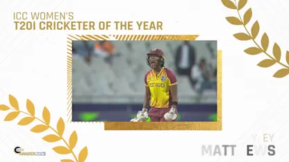 Logo of Hayley Matthews - ICC Women's T20I Cricketer of the Year | ICC Awards 2023