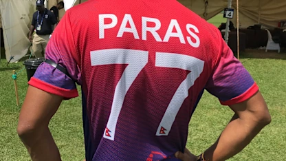 Paras Khadka records a message for Nepal's fans