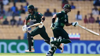 Logo of Pakistan openers press their foot on the pedal early on | CWC23