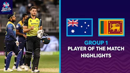 Logo of Stoinis records fastest men's T20I fifty for Australia | Highlights | T20WC 2022