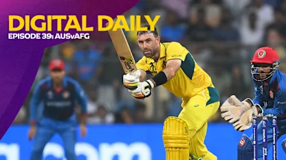 Logo of Maxwell puts on big show to snatch victory for Australia | Digital Daily: Episode 39 | CWC23