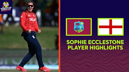 Logo of Sophie Ecclestone spins web against West Indies | Women's T20WC 2023