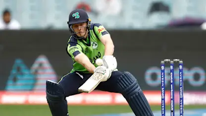 Logo of Tucker improvises with intelligent scoop for four | Ireland v England | T20WC 2022
