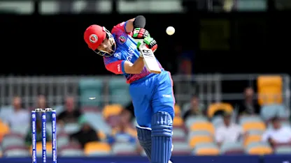 SIX: Rahmanullah Gurbaz smacks one back over the bowler | T20WC 2022