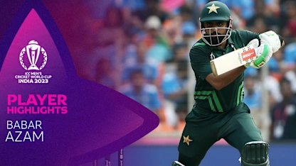 Logo of Fighting Babar fifty stabilises Pakistan in the middle overs | CWC23