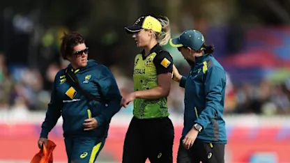 Logo of WT20WC: Aus v NZ - Ellyse Perry goes off injured