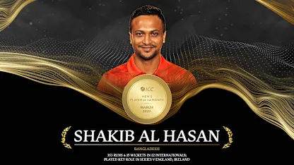 Logo of ICC Men's Player of the Month for March 2023