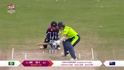 Logo of NZ v IRE: Clare Shillington falls for 12 in her final innings