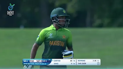 Ali Zaryab's match-winning 74 against South Africa in the U19CWC Super League quarter-finals