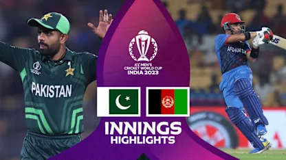 Logo of Afghanistan top-order pull off stunning chase against Pakistan | Innings Highlights | CWC23