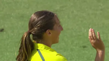 Wicket: Yastika Bhatia holes out to Brown
