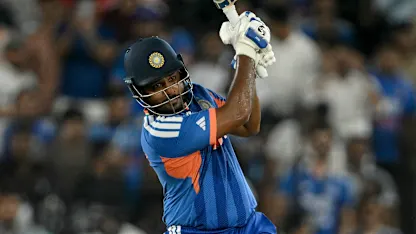 Sanju Samson stands and delivers for India | Sobha Realty POTT