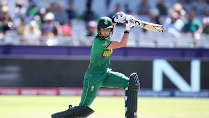 Logo of Wolvaardt smashes one over extra cover | Women's T20WC 2023