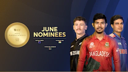ICC Men’s Player of the Month nominees for June 2026 revealed