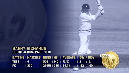 ICC Hall of Fame: Barry Richards | 'Beautiful technician, organised, skillful'