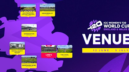 Logo of Venue Announcement GFX – Women’s T20WC 2026 - 21x9