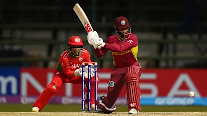 Logo of King shines with hundred for West Indies against Oman | CWC23 Qualifier