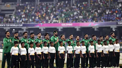 Pakistan sing their national anthem ahead of key India clash in Colombo | T20WC 2026