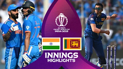 Logo of Kohli, Gill and Iyer lead charge as India post 357 | Innings Highlights | CWC23
