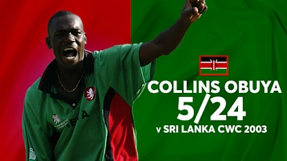 Logo of Collins Obuya's five-wicket haul rips through Sri Lanka | CWC03