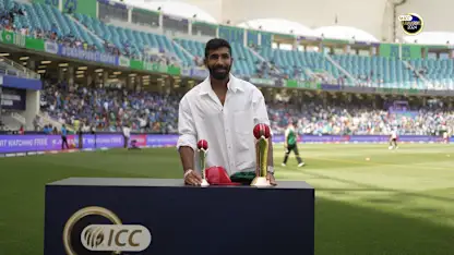 Logo of Jasprit Bumrah on his multiple ICC honours for an incredible 2024 | ICC Awards