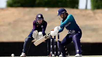 Nannapat Koncharoenkai of Thailand bats during the ICC Women's T20 World Cup Qualifier 2024 match between Thailand and Scotland at Tolerance Oval on May 03, 2024 in Abu Dhabi, United Arab Emirates.