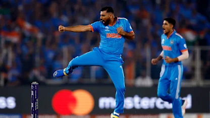 Logo of Shami lifts India with early strike | CWC23
