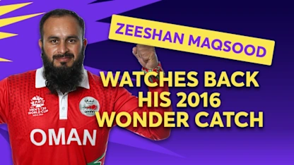 Logo of Oman's Zeeshan Maqsood relives his 2016 classic catch | T20 World Cup