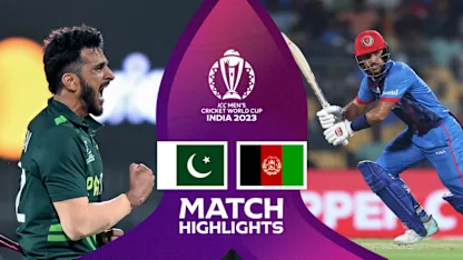 Logo of Clinical Afghanistan shock Pakistan at Chepauk | Match Highlights | CWC23