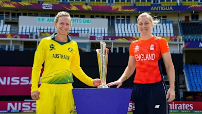 Logo of WT20: Knight and Lanning look ahead to final at trophy photoshoot