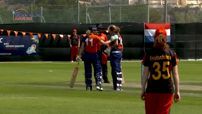 Logo of ICC Women's T20 World Cup Europe Qualifier: Ger v Ned – Netherland's Sterre Kalis smashes a record 76-ball 126* 